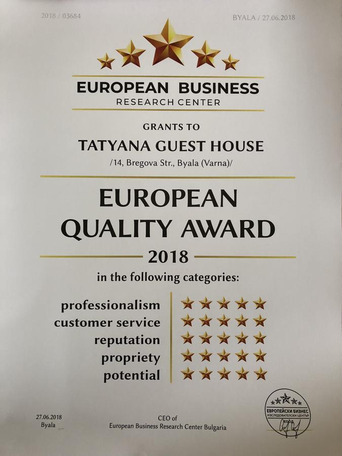 Tatyana Guest House Byala  Εξωτερικό φωτογραφία